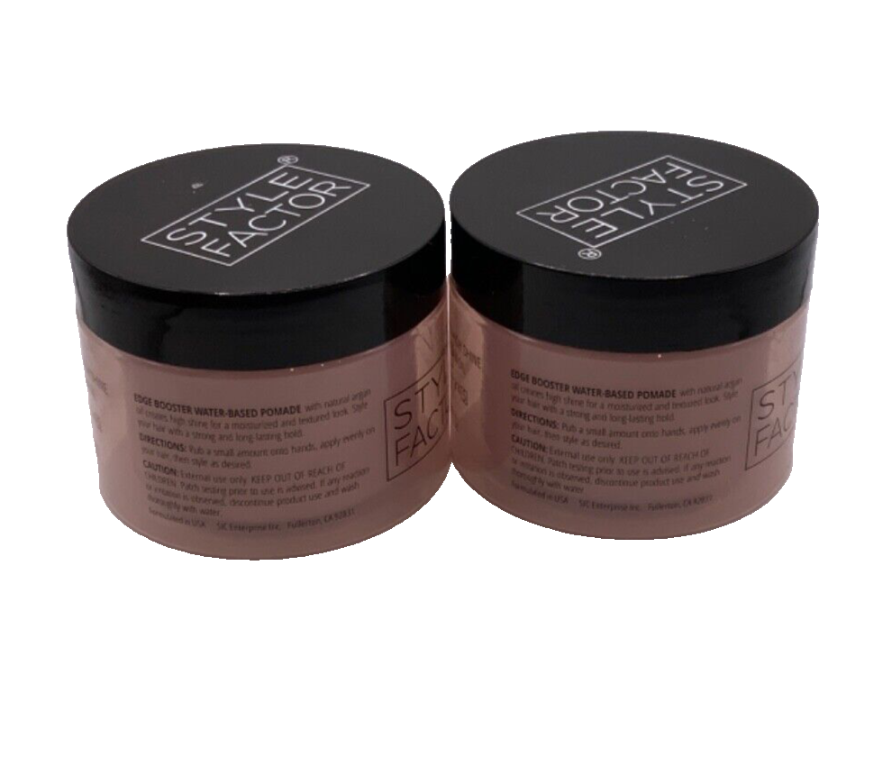 (2 PACK) Style Factor Edge Booster Water-Based Pomade 3.38oz