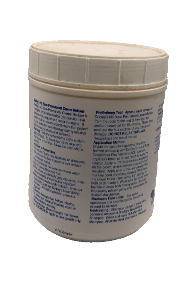 Dudley Permanent Creme Relaxer MILD Straightens Texturizer