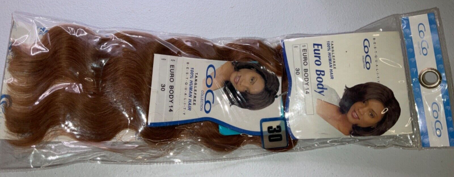 Coco Collection 100% Human Hair Euro Body Color 30 (14 inches)