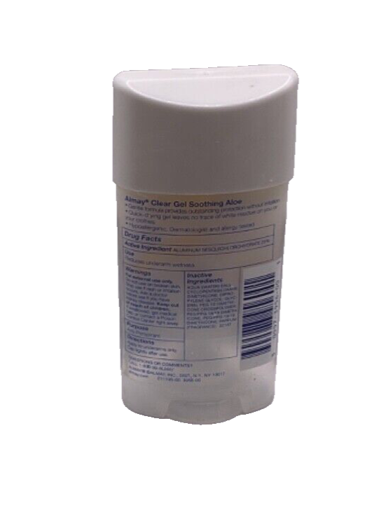 ALMAY Hypoallergenic Clear Gel Soothing Aloe Antiperspirant & Deodorant 2.25oz