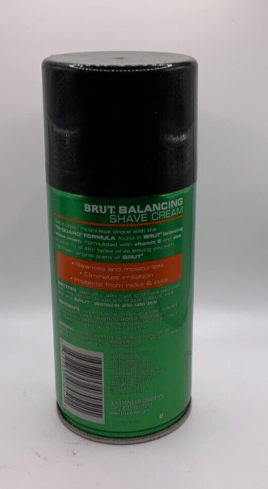 BRUT Balancing Shave Cream Original Fragrance W/Aloe & Vitamin E 11 oz