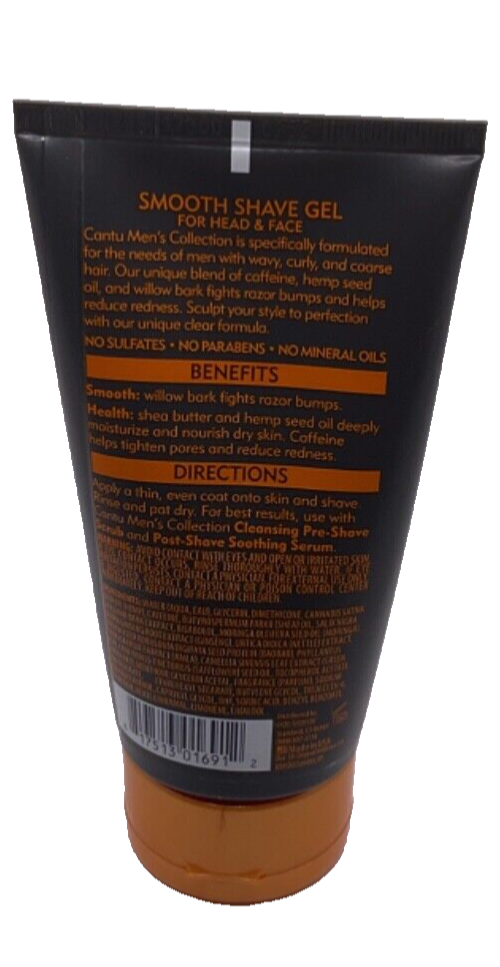 Cantu Men's Shea Butter Smooth Shave Gel 5 Oz