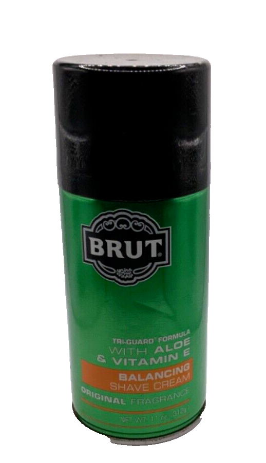 BRUT Balancing Shave Cream Original Fragrance W/Aloe & Vitamin E 11 oz