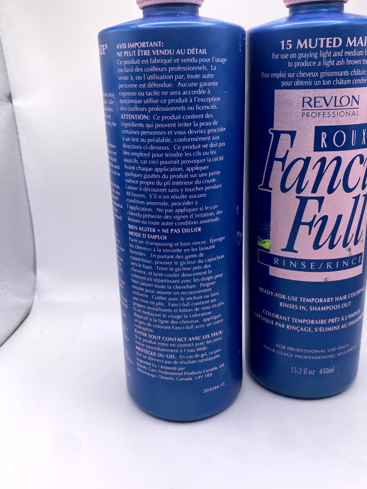 (2) Roux Fanci Full Temporary Haircolor Rinse #15 Muted Maize