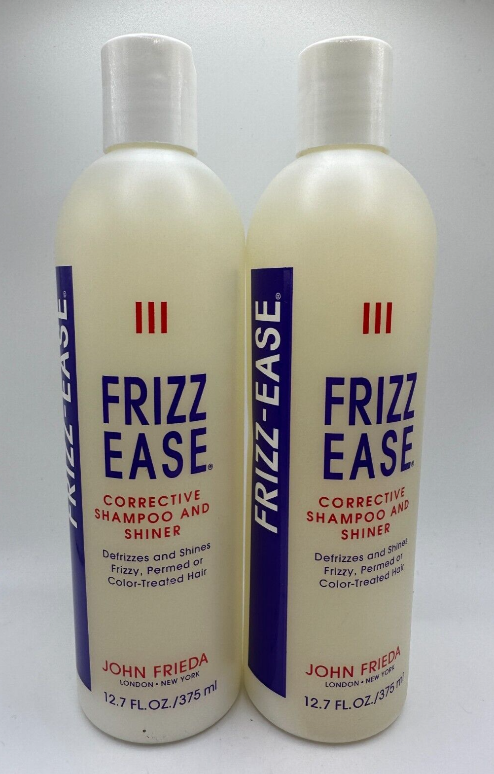 (2) John Frieda Frizz Ease Corrective Shampoo & Shiner 12.7oz