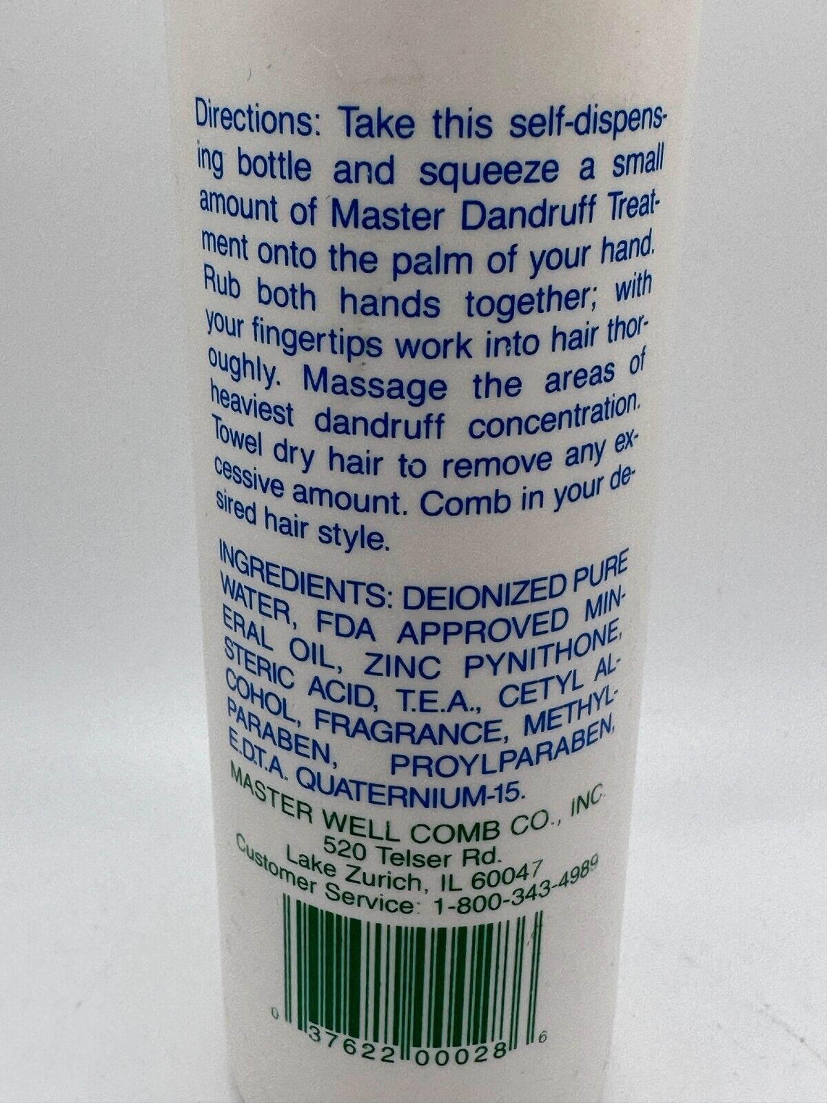 Master Well Comb Dandruff Treatment Ph Balance Conditions Lanolin Enriched 8 oz