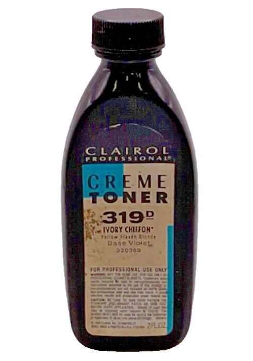 Clairol Professional Creme Toner #319D Ivory Chiffon Yellow Blonde/2 fl oz