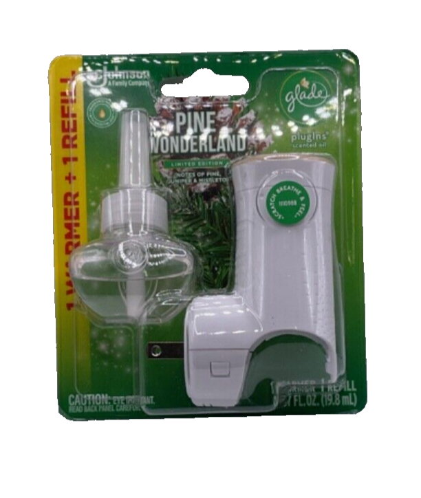 Glade Plugins Scented Oil 1 Warmer + 1 Refill Pine Wonderland FREE SHIPPING
