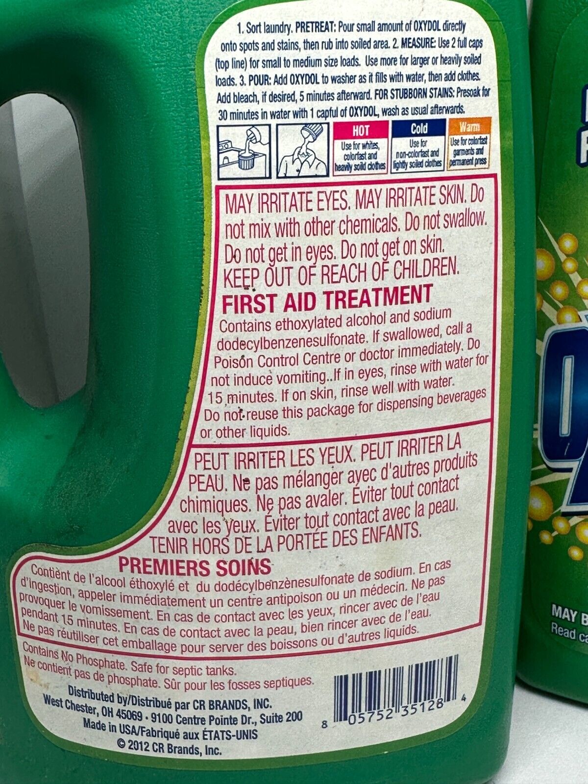 (2) Oxydol Fresh Scent Laundry Detergent 28 Fl. Oz. 9 Loads Discontinued