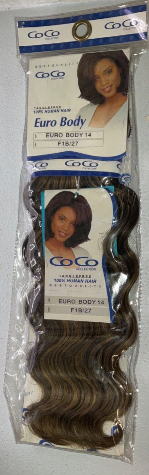 Coco Collection 100% Human Hair Euro Body/Color F1B/27/14 inches