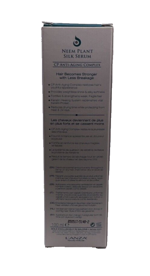 L'ANZA Healing Strength NEEM PLANT SILK SERUM CP Anti-Aging Complex 3.4oz