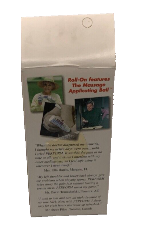 VTG Perform Cool Relieving Roll On for Muscle Aches Arthritis Pain and Backaches