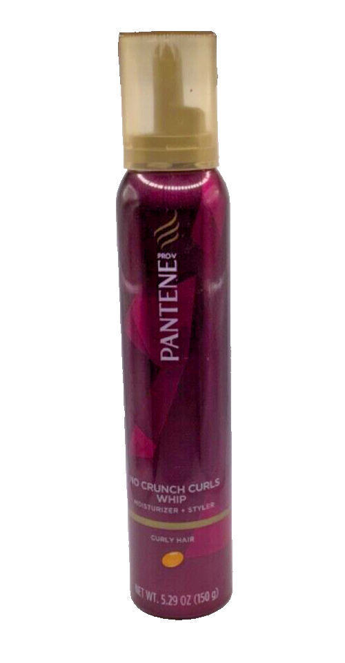 Pantene No Crunch Curls Whip Moisturizer + Styler For Curly Hair 5.29oz