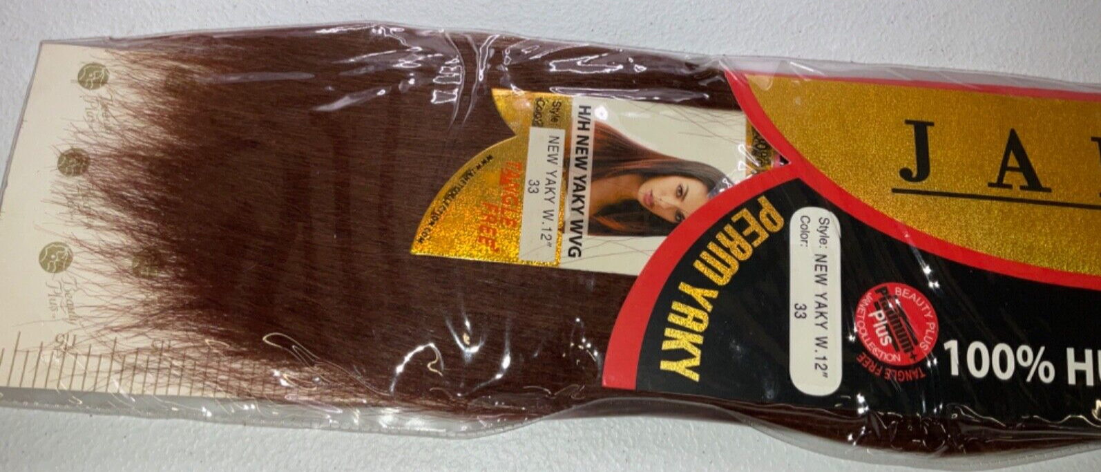 Janet Collection 100% Human Hair New Yaky WVG/Color 33/ (12 inches)