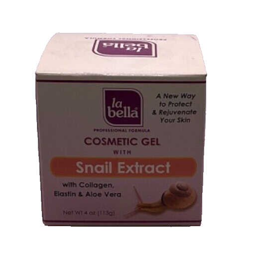 La Bella Snail Extract Cosmetic Gel with Collagen Elastin & Aloe Vera Rejuva/4oz