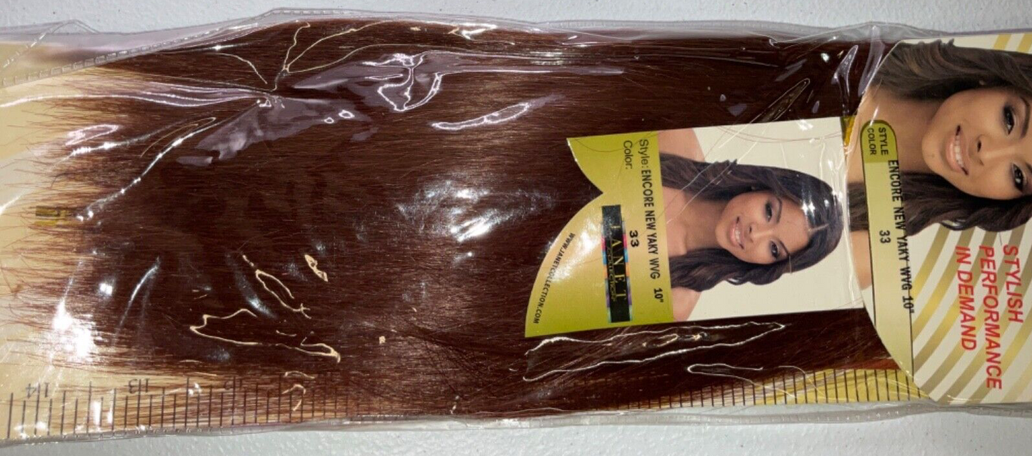 Janet Collection Encore 100% Human Hair New Yaky WVG/Color 33 (10 inches)