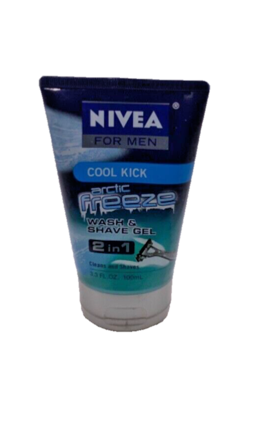 (1) Nivea For Men Cool Kick Arctic Freeze Wash & Shave Gel 2in1 3.3oz