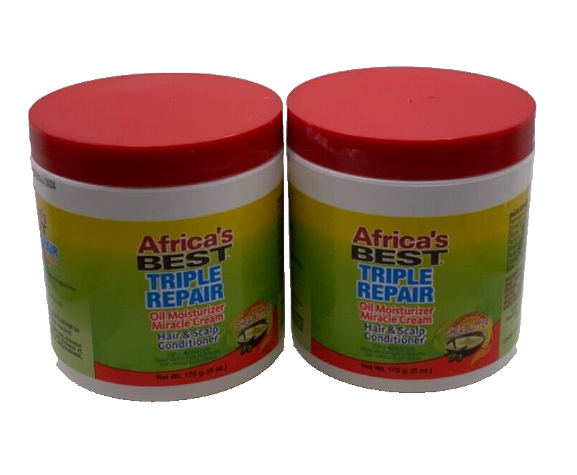 (2) Africa’s Best Triple Repair Oil Moisturizer Miracle Cream 5.25oz