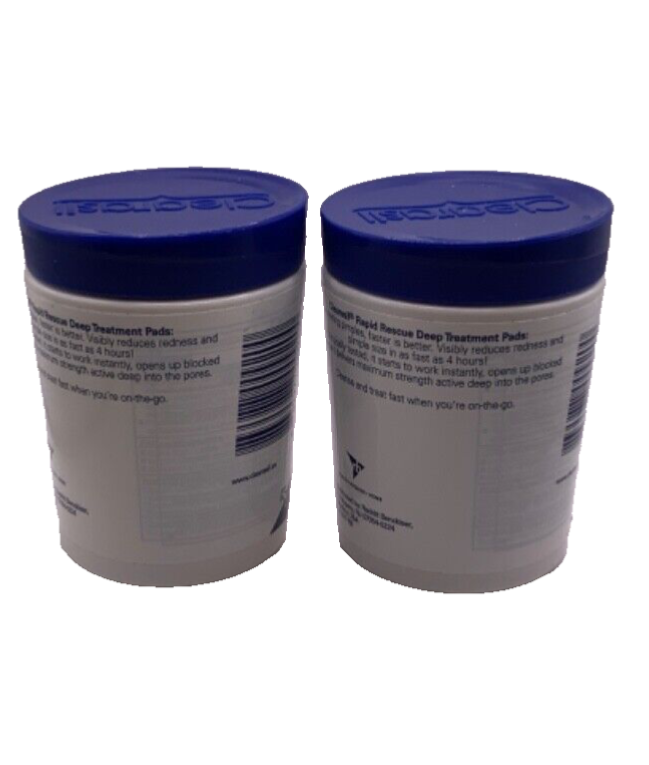 (2 Pack) Clearasil Salicylic Acid Rapid Rescue Deep Treatment Acne Pads 90 count