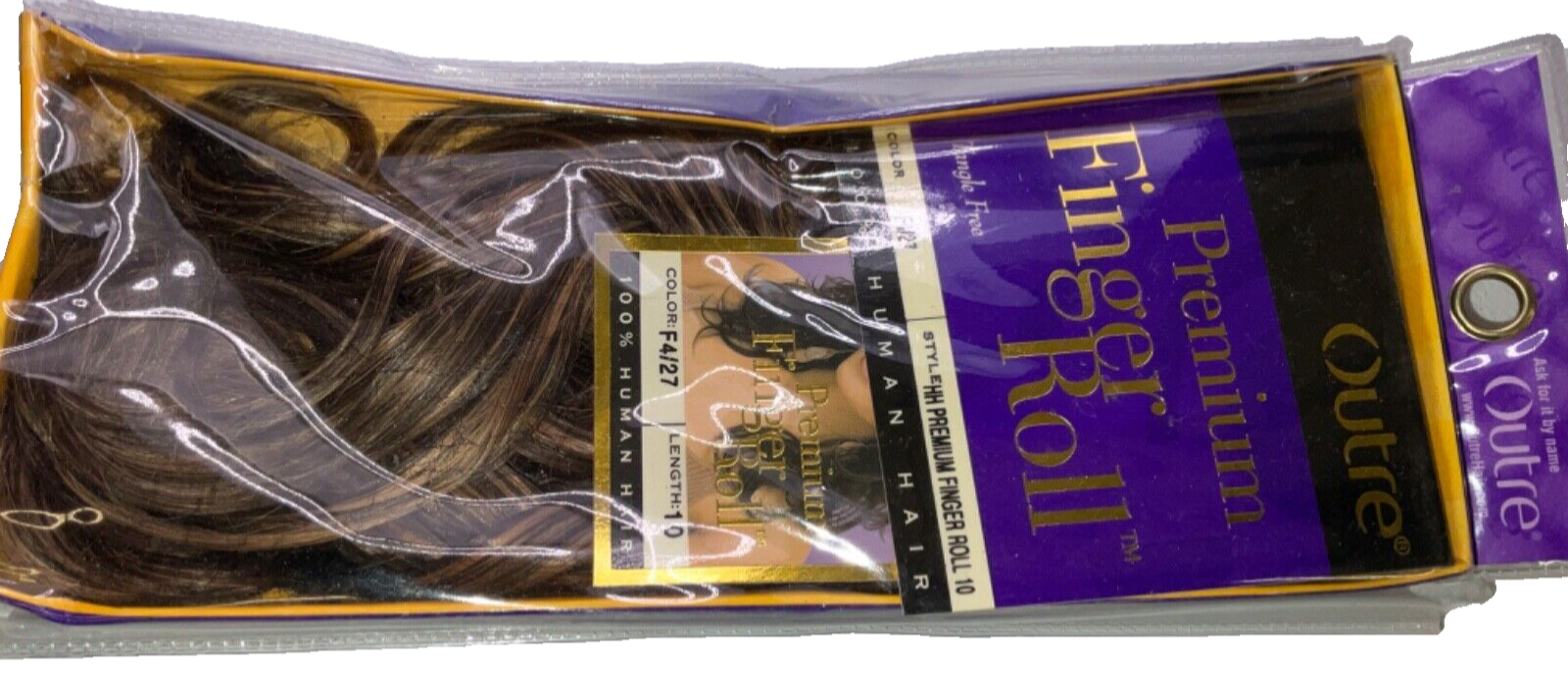 Outre Premium Finger Roll 100% Human Hair Color F4/27 (10 inches)