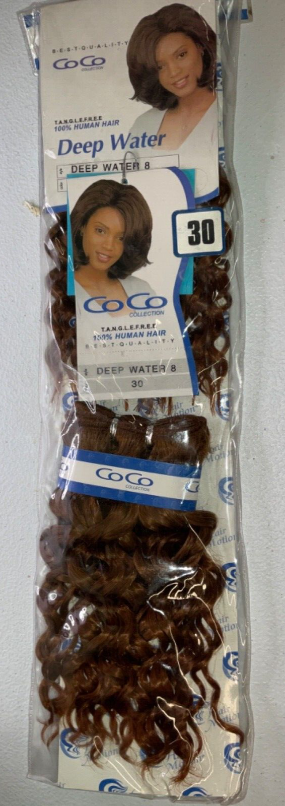 Coco Collection 100% Human Hair Deep Water/Color #30/8 inches