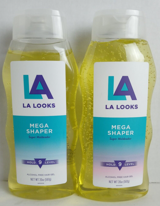 L.A. LOOKS Hair Gel Mega Shaper 20 oz (Pack of 2)