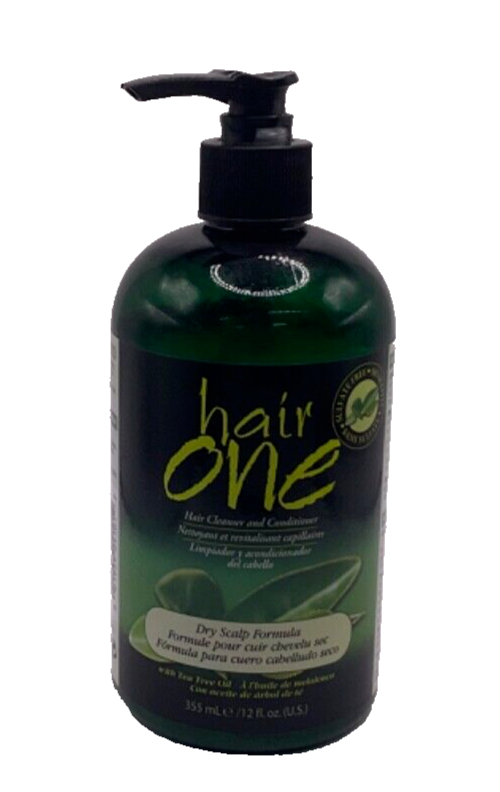 Hair One Hair Cleanse and Conditioner Dry Scalp Formula W/ Tea Tree Oil / 12 oz
