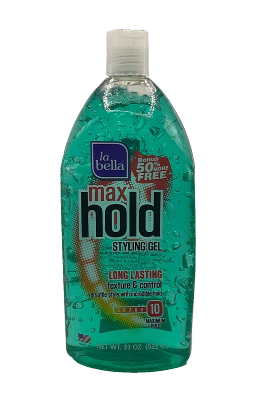 La Bella Max Hold Styling Gel Long Lasting Maximum Hold 33 Oz