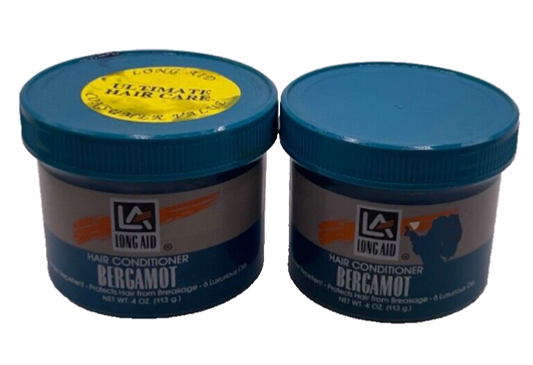 (2) Long Aid Hair Conditioner Bergamot/4oz