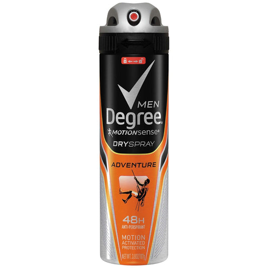 Degree Men Dry Spray Antiperspirant, Adventure 3.8 oz EXPIRED