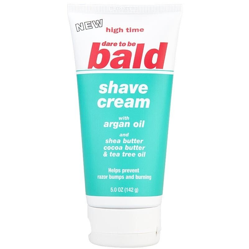 High Time Dare to be Bald Shave Cream with Argan Oil - 5 oz (142 g)