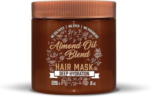 Aveeno Hair Mask Almond Oil Blend 8 oz Jar Deep Hydration No Sulfates & Parabens