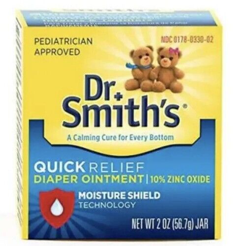Dr Smith's Quick Relief Diaper Ointment 10% Zinc Oxide /  2 oz