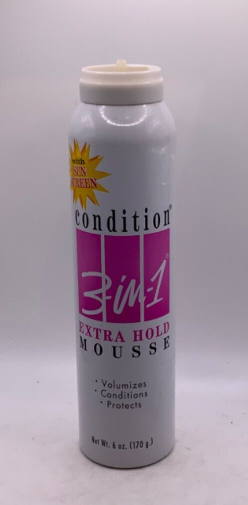 Condition 3-In-1 Extra Hold Mousse With Sun Screen (Missing Nozzle) 6oz