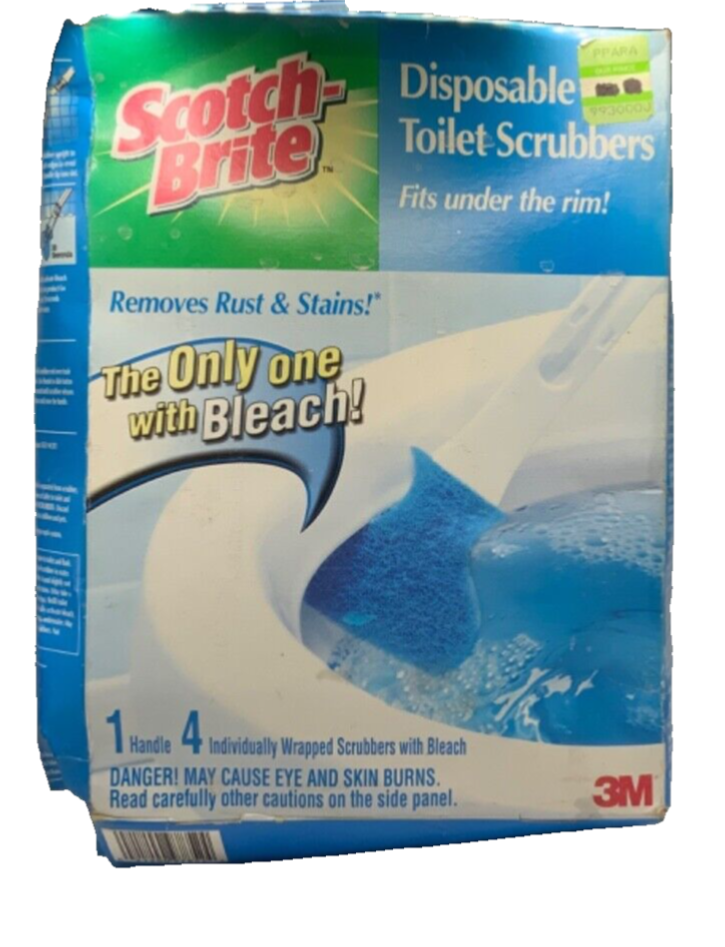 Scotch-Brite Scrubber Starter Kit 1 Handle 4 Scrubber Heads NEW