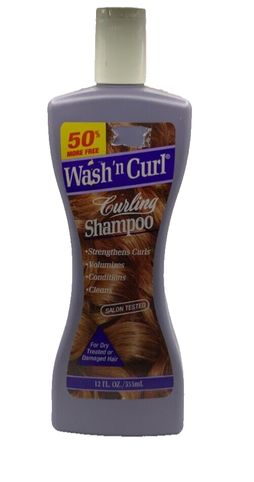 Vintage Wash n Curl Curling Shampoo For Dry Treated or Damaged Hair 12oz