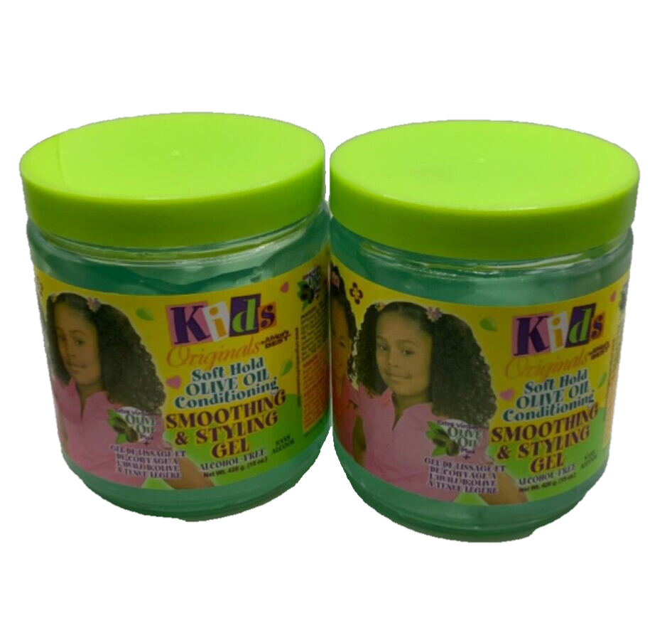 (2) Africa's Best Kids Originals Soft Hold Olive Oil Conditioning Gel 15oz