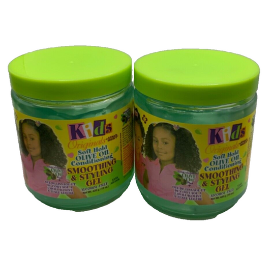 (2) Africa's Best Kids Originals Soft Hold Olive Oil Conditioning Gel 15oz