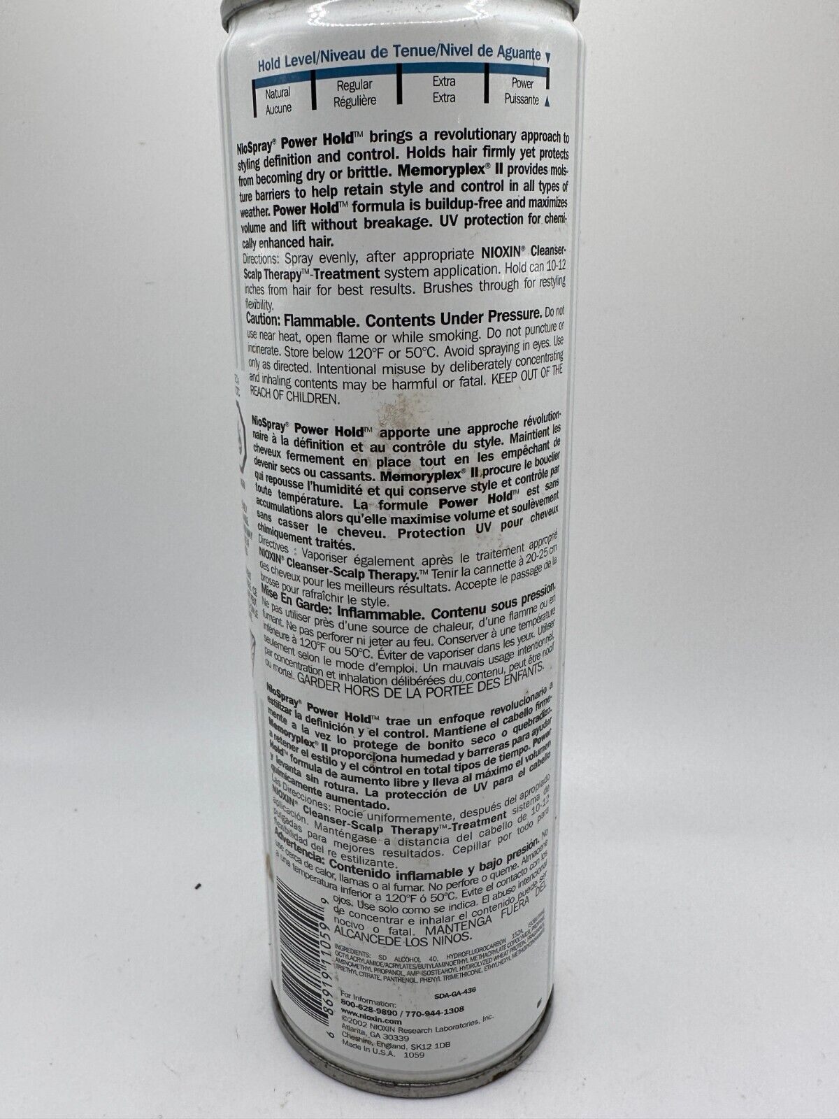 Nioxin Niospray Power Hold For Fine Thin Hair - 8.8 oz