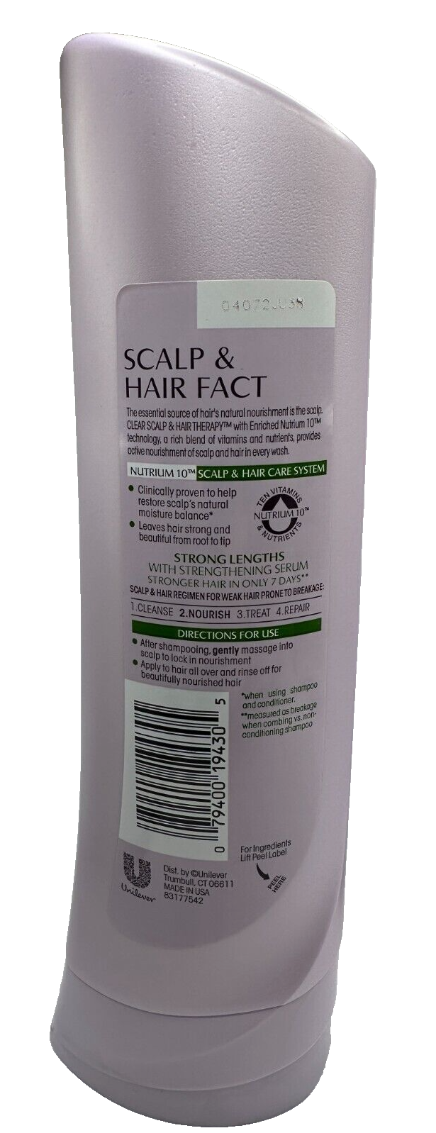 (2) Clear Scalp & Hair Therapy STRONG LENGTHS Nourishing CONDITIONER 12.7 fl Oz