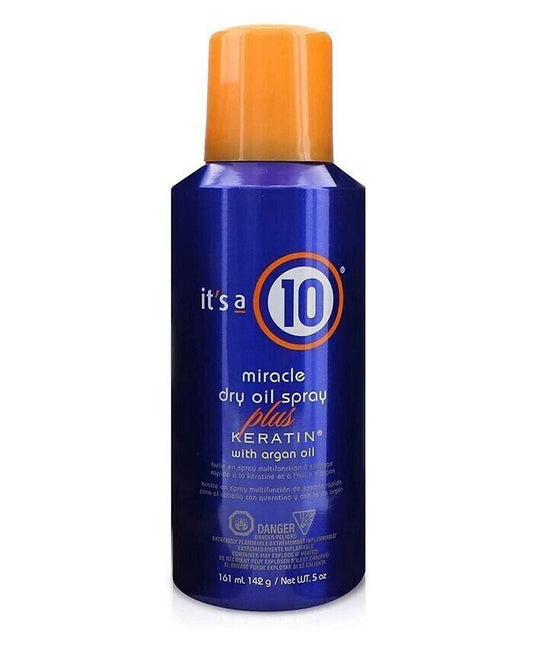 IT'S A 10 Miracle Dry Oil Spray Plus Keratin with Argan Oil 5oz NEW