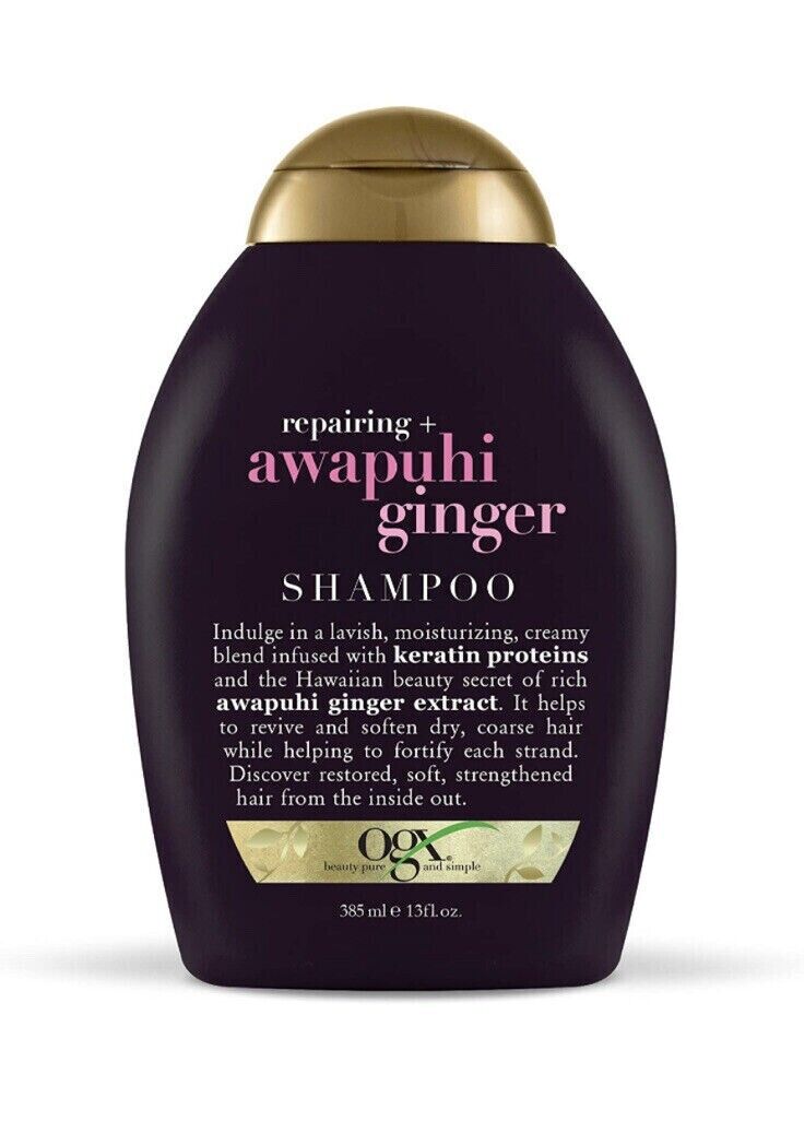 OGX Repairing + Awapuhi Ginger Shampoo 13 Oz Sulfate Free