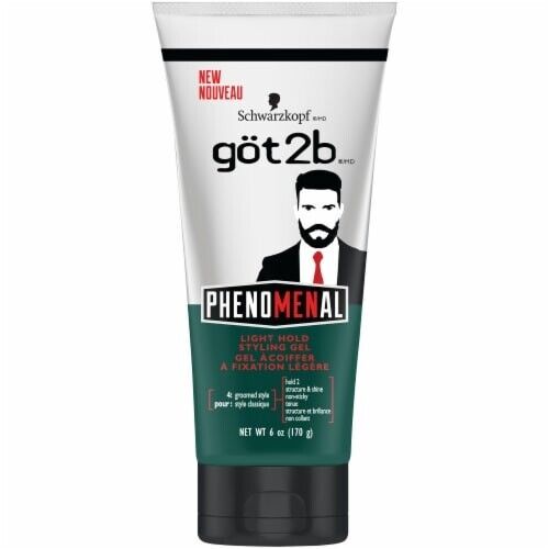 Got2b PhenoMENal Light Hold Styling Gel 6 oz NEW