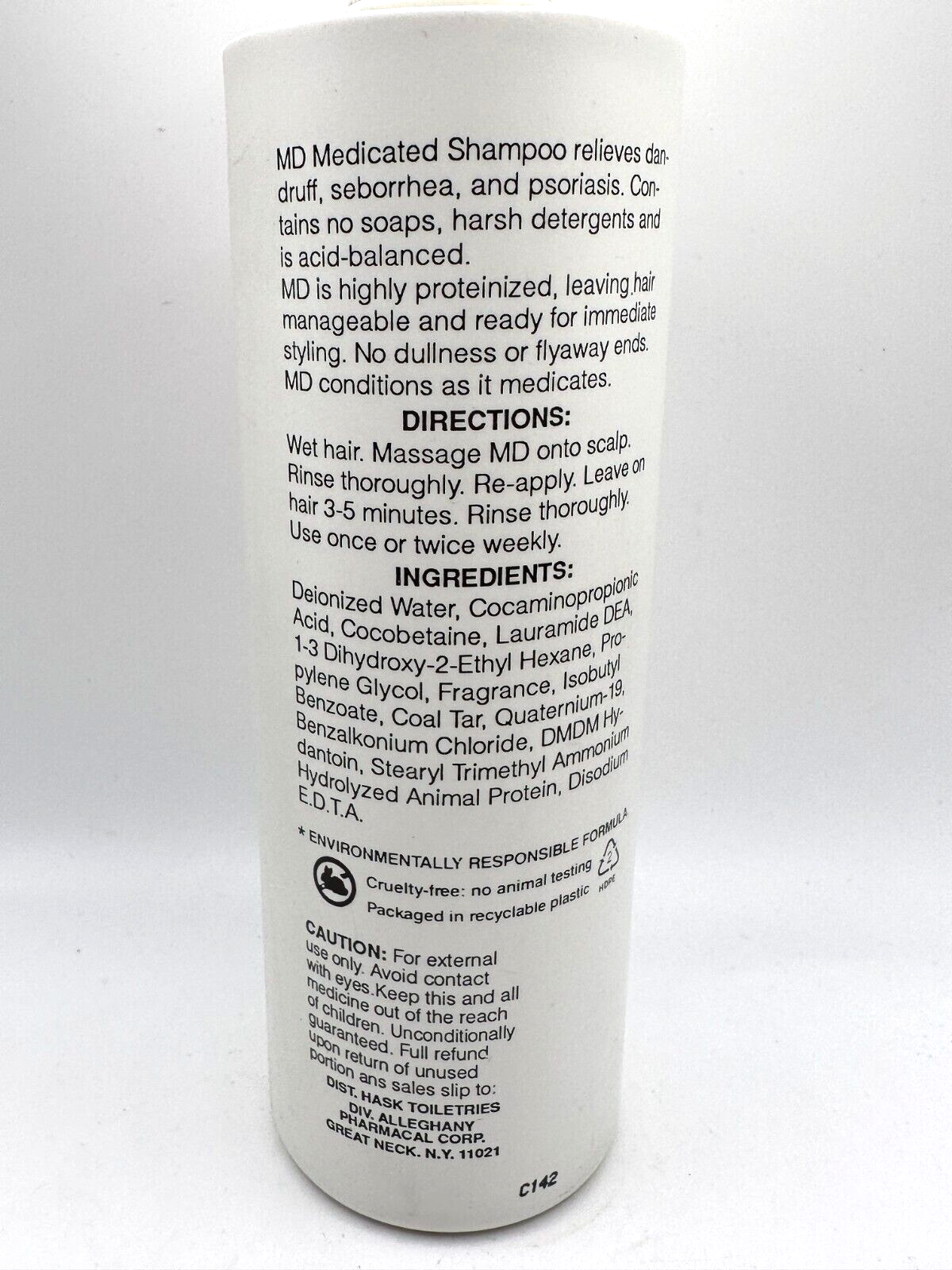 Hask MD Medicated Shampoo Treatment for Dandruff Seborrhea Psoriasis 16 fl oz