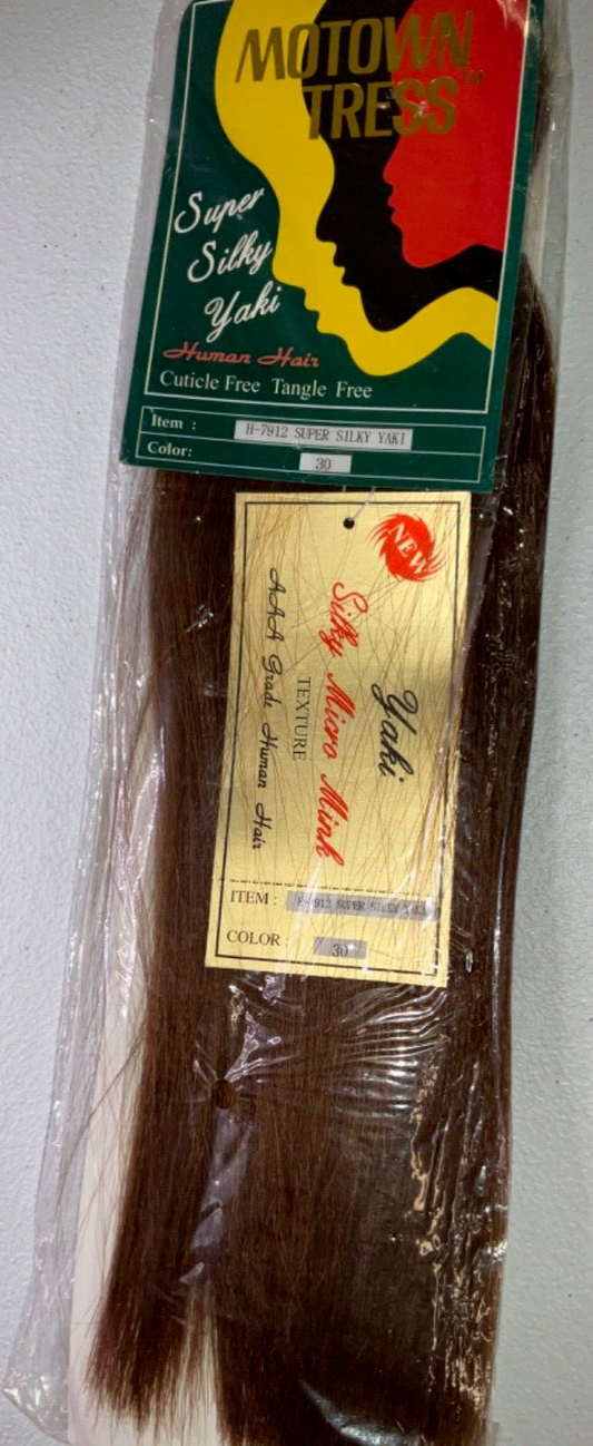 Motown Tress Human Hair Super Silky Yaki/Color 30/12 inches
