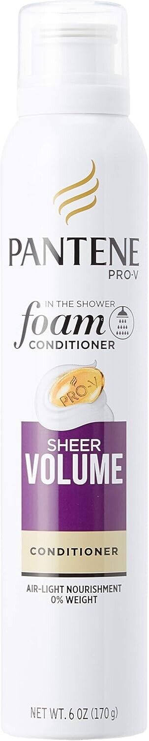 Pantene Pro V In Shower Foam Conditioner/Sheer Volume Conditoner/6 oz
