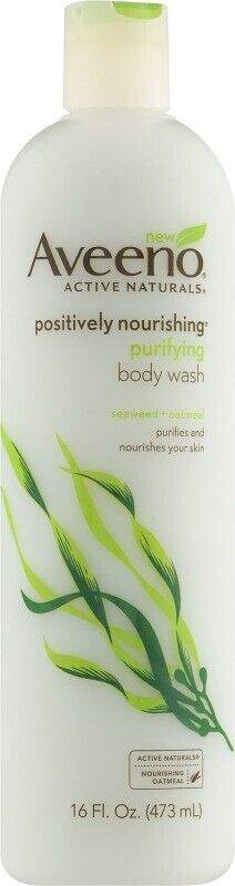 Aveeno Body Wash Positively Nourishing Seaweed Oatmeal Purifying 16 fl oz New