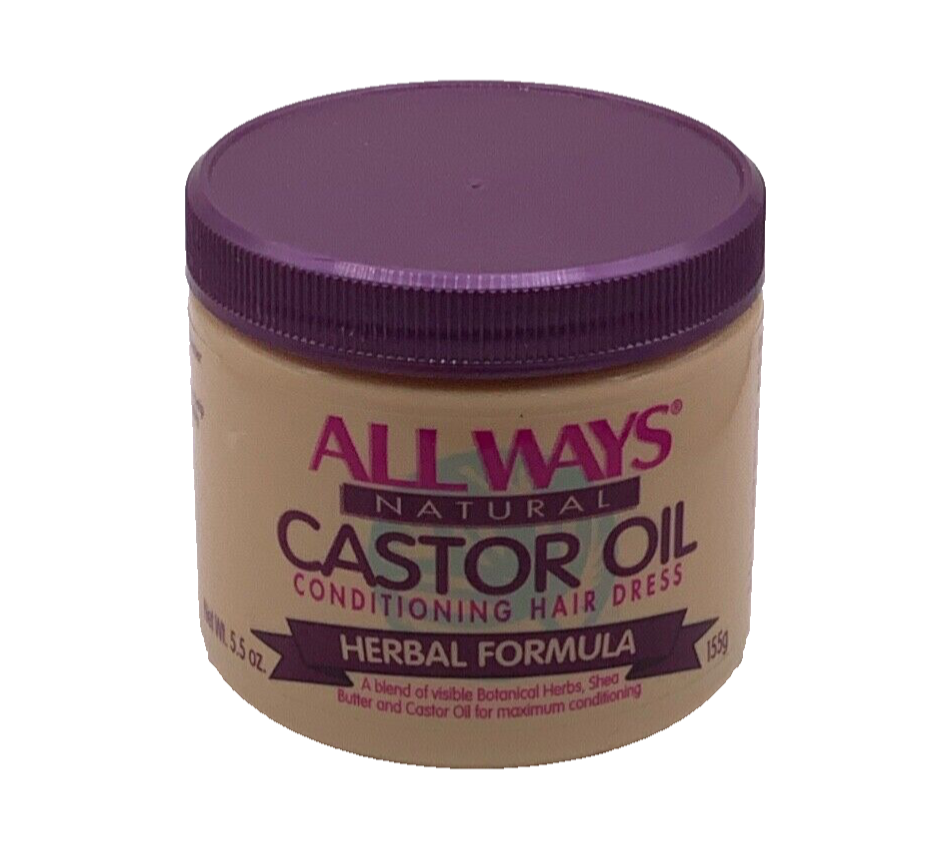 All Ways Natural Castor Oil Conditioning Hair Dress Herbal Formula 5.5 Oz Shea