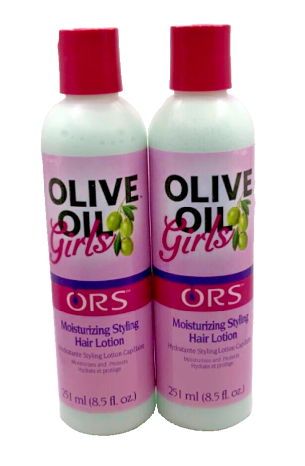 (2) Olive Oil Girls ORS Moisturizing Styling Hair Lotion 8.5oz