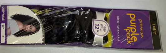 Outre Premium Purple Pack 100% Human Hair Deep Wave/Color 2 (12 inches)